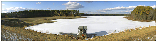 Stow Dam Winter by Roy DiTosti